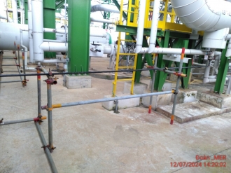 Processing and manufacturing temporary pipes at area 5T of Olefins factory - LSP